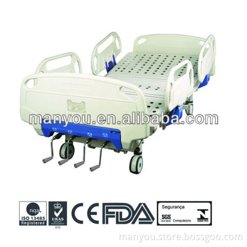 Popular Salable ABS Material Manual Four Crank Hospital Bed